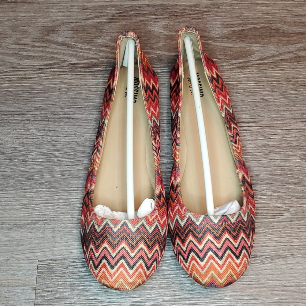 Mossimo Multi-Color Strip Flats - Picture 2 of 10